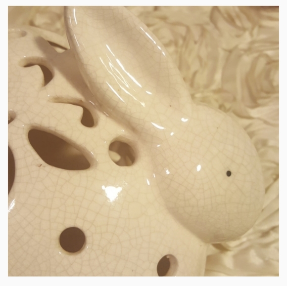 Tea Light Holder Rabbit Decor Ceramic - Picture 7 of 9